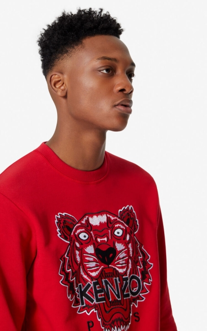 Kenzo Men Tiger Sweatshirt Medium Red